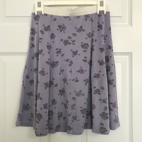 Vintage Green Box Floral Skirt XS/S Fit Light Purple - Picture 4 of 9
